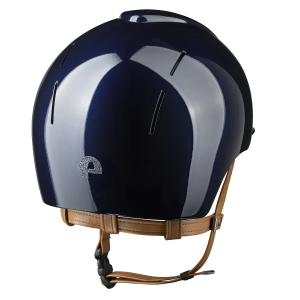 Kask KEP Smart NOVA Polish Star Sliver - granatowy z brązowymi paskami