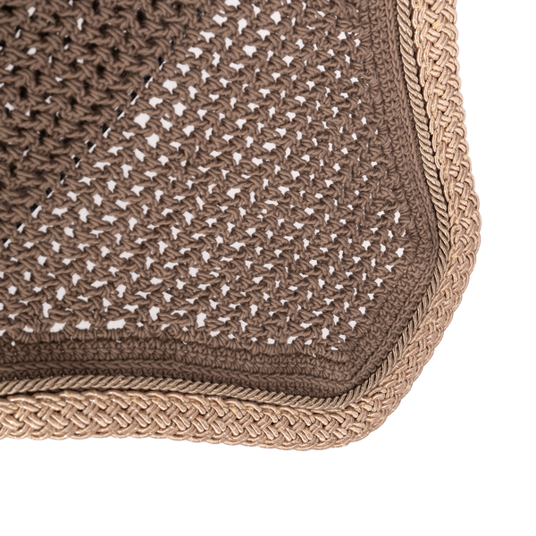 Nauszniki Kentucky Wellington Plaited Glitter Rope - beżowe