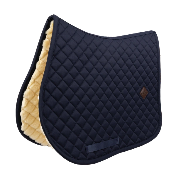 Kentucky czaprak Skin Friendly Saddle Pad Sheepskin Diamond - granatowy