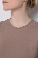 Koszulka treningowa Fleur de Lys Equestrian Rose - coffee
