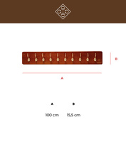 Drewniana wieszak z 10 haczykami - Kentucky Grooming Delux