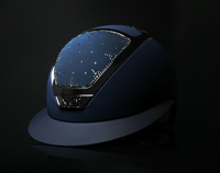 Kask Lady Chrome Arctic Swarovski KASK - granatowy ze srebrnymi dodatkami