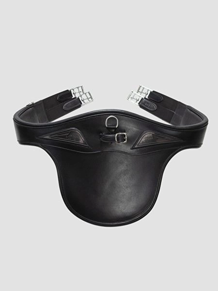 Anatomiczny popręg z fartuchem BJ110 Equiline - czarny