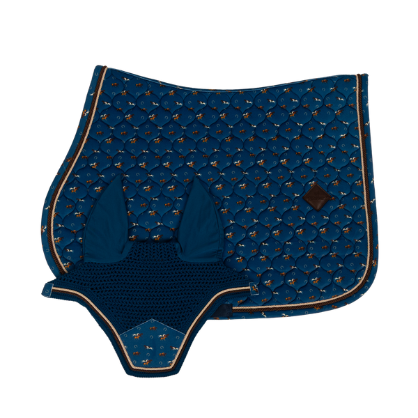 Kentucky czaprak Velvet Horse printing - granatowy