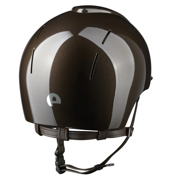 Kask KEP Smart NOVA Polish - brązowy z brązowymi paskami