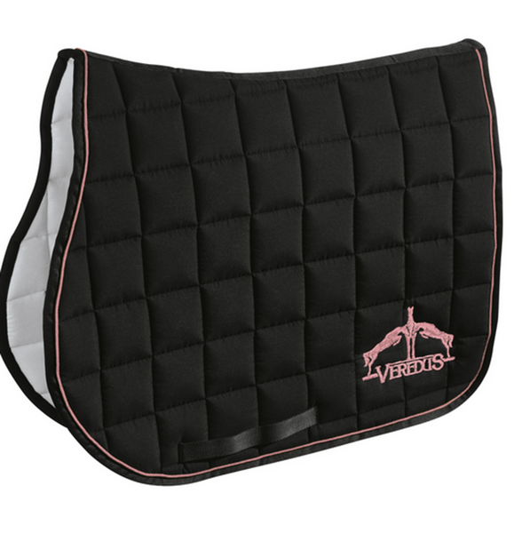 Veredus czaprak skokowy Saddlecloth Microfiber Jumping - czarny/jasny róż