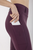 Ocieplane legginsy Equiline Geggifh - bordowe