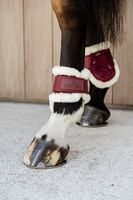 Kentucky Ochraniacze Vegan Sheepskin Young Horse Fetlock Velvet na zadnie nogi - bordowe