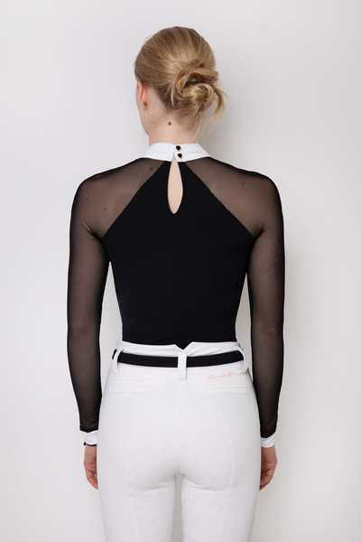 Koszula konkursowa Fleur de Lys Equestrian Molly Spark - czarna