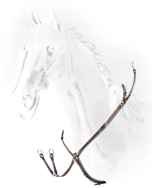 Napierśnik Equiline Elastic z wytokiem BJ101 - brązowy