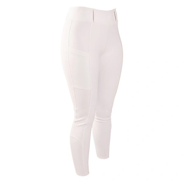 Damskie legginsy Kentucky Classic z kolanowym lejem - białe