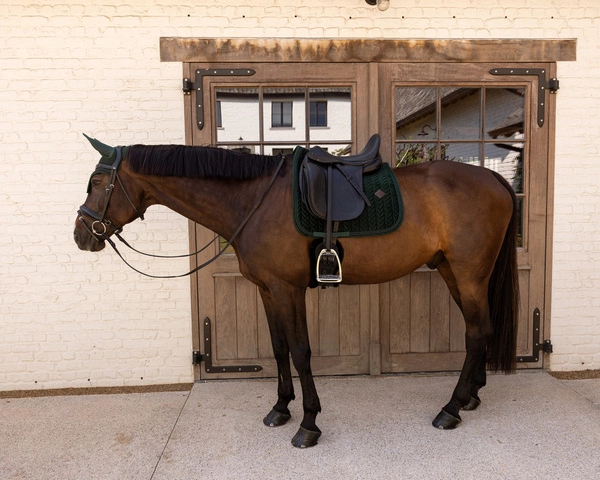 Kentucky czaprak Velvet Mini Pearls - ciemna zieleń