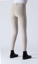 Bryczesy z wysokim stanem Ego7 CA z pełnym lejem - beżowe