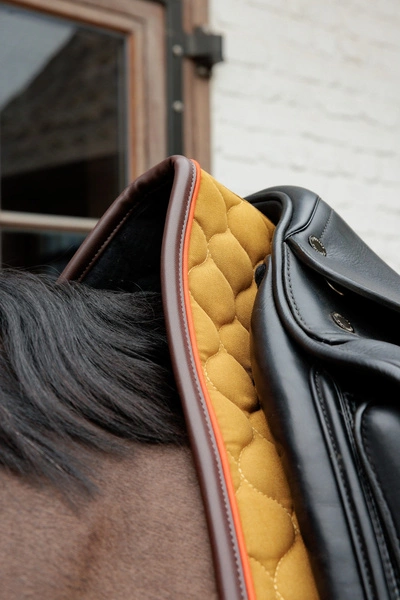 Kentucky czaprak Onion Quilt Neon Leather - khaki