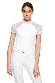 Damska koszula konkursowa z krótkim rękawem Ego7 Florentine MC - biała