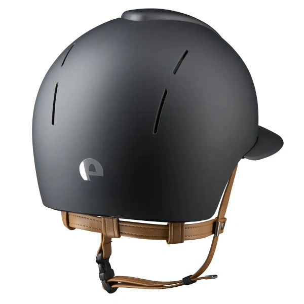 Kask KEP Smart NOVA POLO Textile - czarny z brązowymi paskami