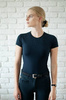 Koszulka Fleur de Lys Equestrian Rose Short - granatowa