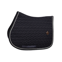 Kentucky czaprak Classic Custom - granatowy z zielono-białym sznureczkiem