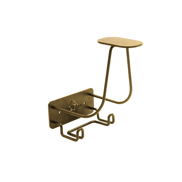 Stojak na kask Kentucky z wieszakiem - złoty