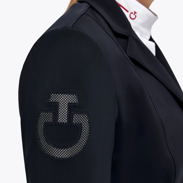 Damski frak R-EVO Light Tech Knit Zip Cavalleria Toscana GGD037 - granatowy