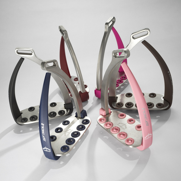 Strzemiona Veredus Vita Stirrup Steel1 - bordowe