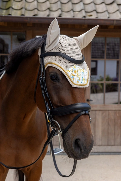 Nauszniki Kentucky Wellington Velvet Printing - brąz/ biały