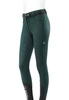 Damskie bryczesy Eqode by Equiline Davina z pełnym lejem Q-Grip - ciemna zieleń