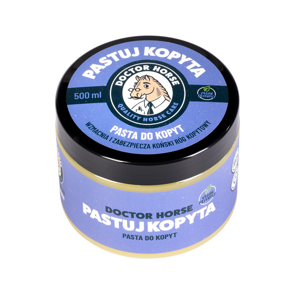 Pasta do kopyt Doctor Horse Pastuj kopyta - słoik z gąbką 500 ml
