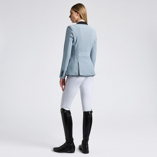 Damski frak Grand Prix Perforated Riding Jacket Cavalleria Toscana GGD024 - błękitny