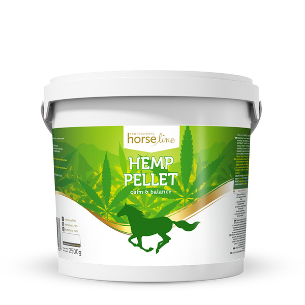 HorseLinePRO Hemp Pellet preparat wyciszający i odprężający 2500g