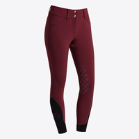 Bryczesy American Full Grip z wysokim stanem Cavalleria Toscana - bordowe