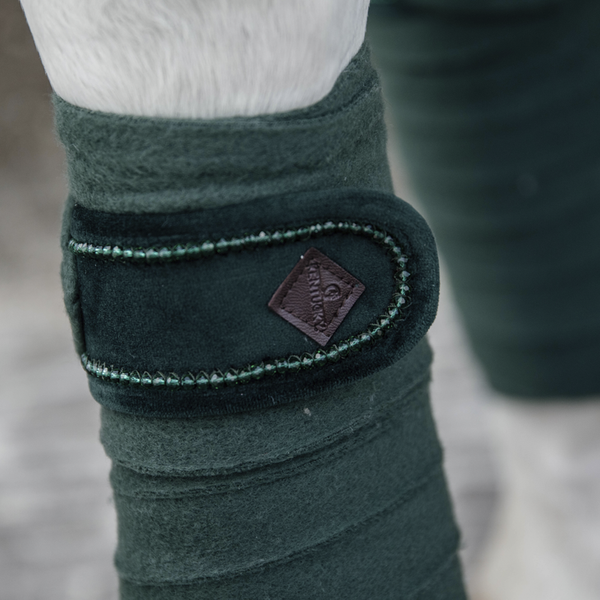 Kentucky bandaże polarowe Velvet Pearls - zielone