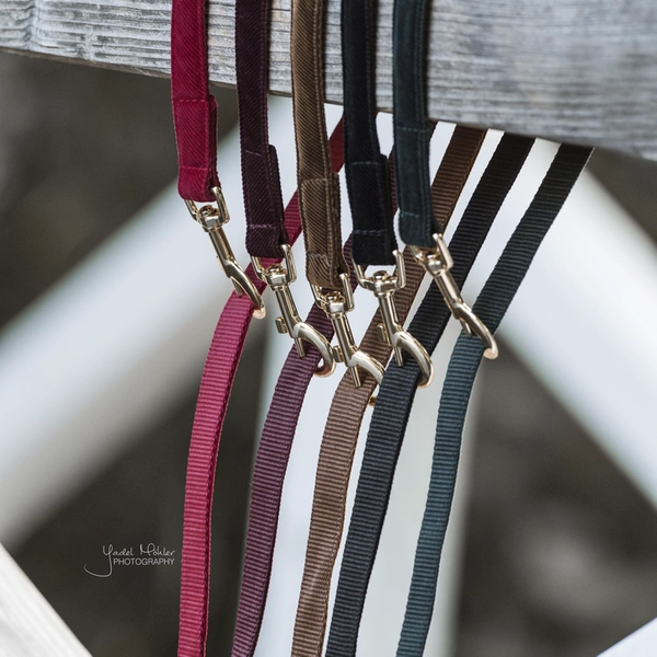 Smycz Kentucky Corduroy 1,2m - czerwona