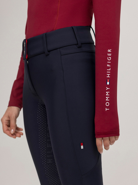 Thermobryczesy z wysokim stanem Tommy Hilfiger Minnesota Softshell Full Grip - granat desert sky