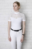 Koszula konkursowa Fleur de Lys Equestrian Cristall Short - biała