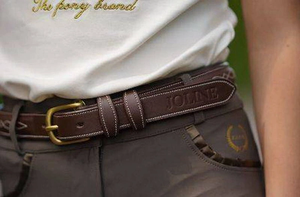 Pasek Horsebit Joline - brązowy