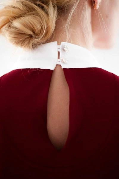 Koszula konkursowa Fleur de Lys Equestrian Ruby - bordowa