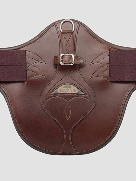 Krótki popręg z fartuchem Equiline Monoflap - brązowy