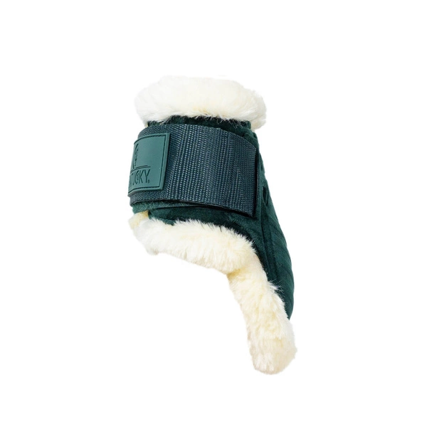 Kentucky Ochraniacze Vegan Sheepskin Young Horse Fetlock Velvet na zadnie nogi - ciemna zieleń