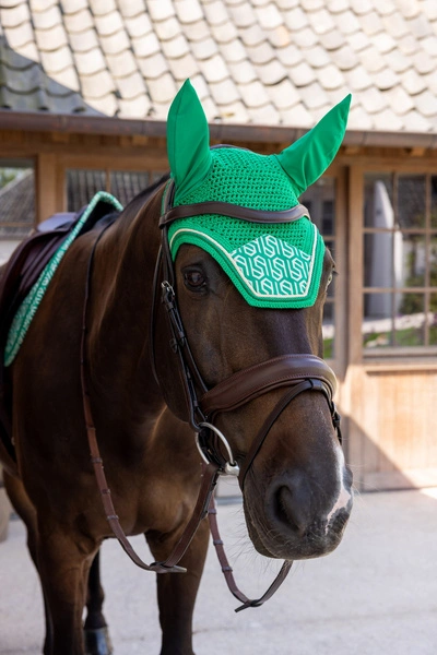 Nauszniki Kentucky Wellington Velvet Printing - zielony/biały