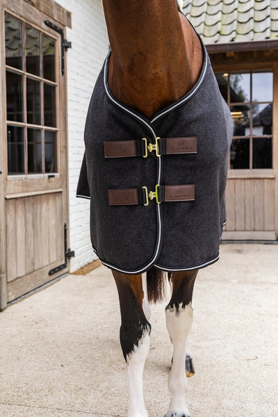 Kentucky derka polarowa Fleece Rug Heavy Melange - czarna