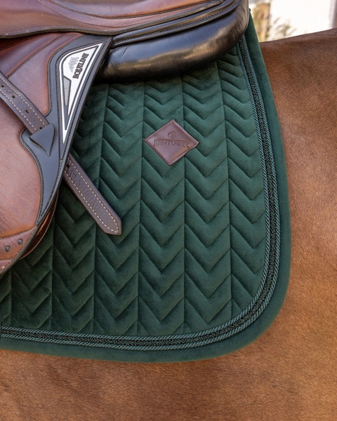 Kentucky czaprak Velvet Mini Pearls - ciemna zieleń