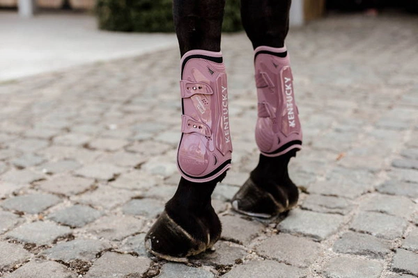 Kentucky Bamboo Tendon Boots Elastic na przednie nogi - różowe