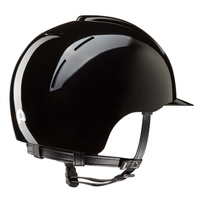 Kask KEP Smart  Polish - czarny z czarnymi paskami