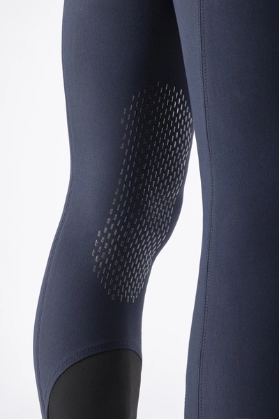 Męskie bryczesy Equiline Willow lej kolanowy X-Grip - granatowe