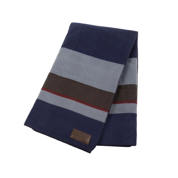 Osuszająca derka Kentucky Heavy Fleece Rug Square Stripes - granatowa