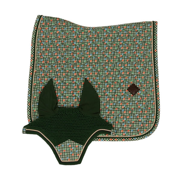 Kentucky czaprak Velvet Pied-de-Poule- ciemny zielony