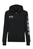 Bluza #FebroTeam z haftem na rękawie - czarna z błękitnymi detalami