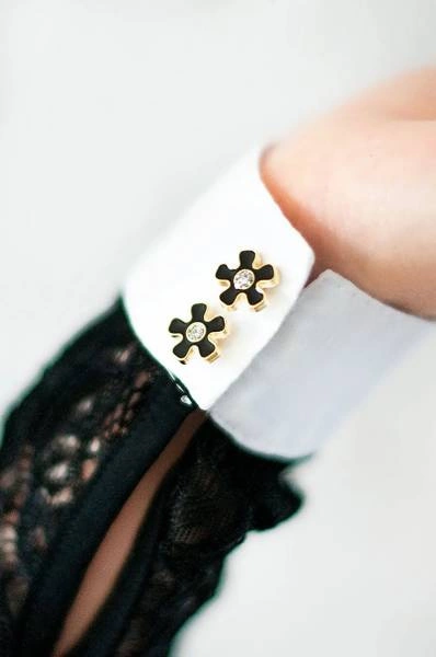 Koszula konkursowa Fleur de Lys Equestrian Cristall - czarna