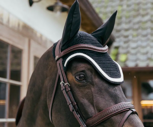 Kentucky nauszniki Wellington Plaited Cord - czarne